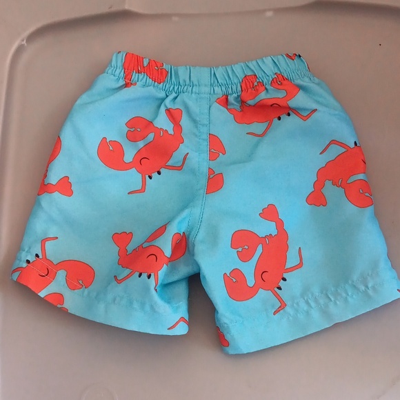Crazy 8 crab print swim trunks - Picture 2 of 2